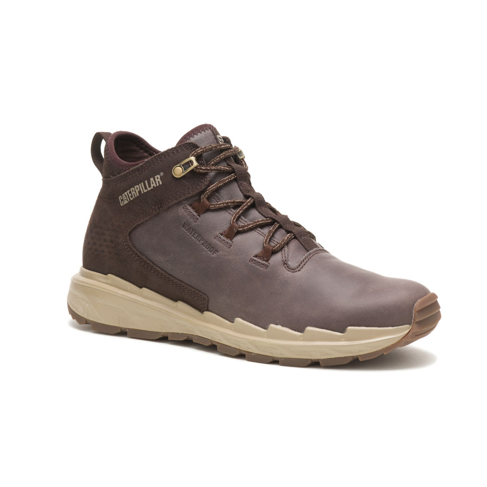 Men's Caterpillar Stratify Wp Trainers Coffee Ireland AQEN61485